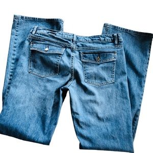 Vintage Banana Republic Y2K Medium Wash Mid Rise Bootcut Jeans 12 Long